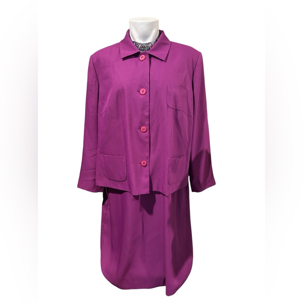 Vibrant Magenta Two-Piece Suit - Picture 2 of 9